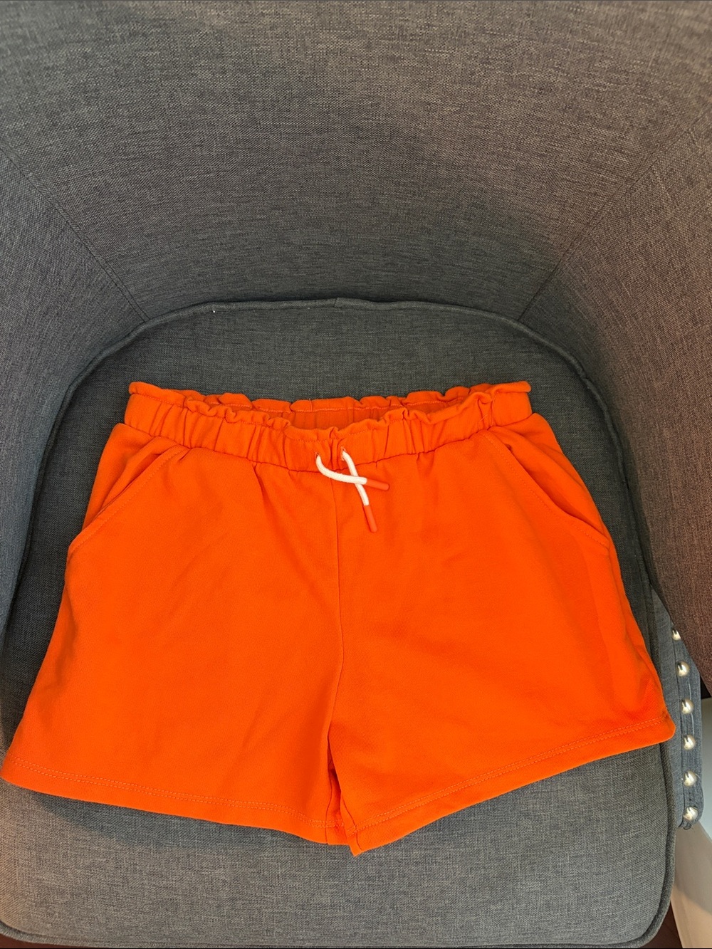 dip Bright Orange Elastic Waist Shorts with Drawstring. Never used.